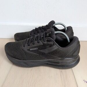 Brooks Adrenaline GTS 24 Running Shoes Men 10 Wide 2E Black Sneakers 1104374E020